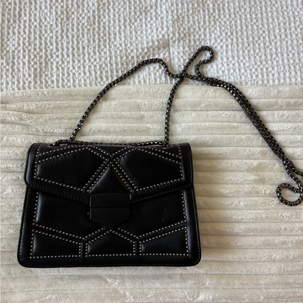 Elegant Black Chain Shoulder Purse